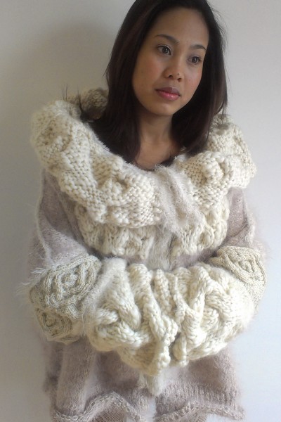 Ecru Cable Cardigan